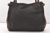 Authentic GUCCI Horsebit Shoulder Tote Bag GG Canvas Leather 101346 Brown 7975J