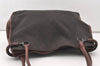 Authentic GUCCI Horsebit Shoulder Tote Bag GG Canvas Leather 101346 Brown 7975J