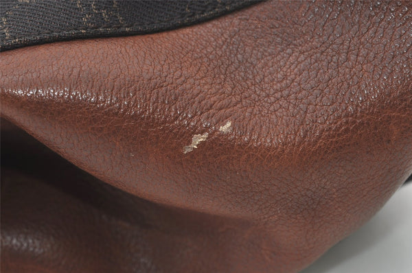 Authentic GUCCI Horsebit Shoulder Tote Bag GG Canvas Leather 101346 Brown 7975J