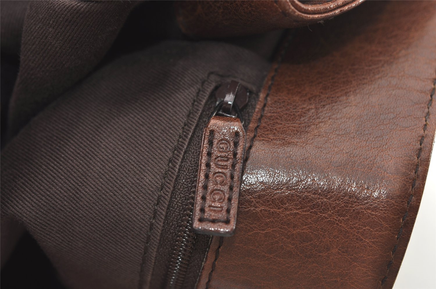 Authentic GUCCI Horsebit Shoulder Tote Bag GG Canvas Leather 101346 Brown 7975J