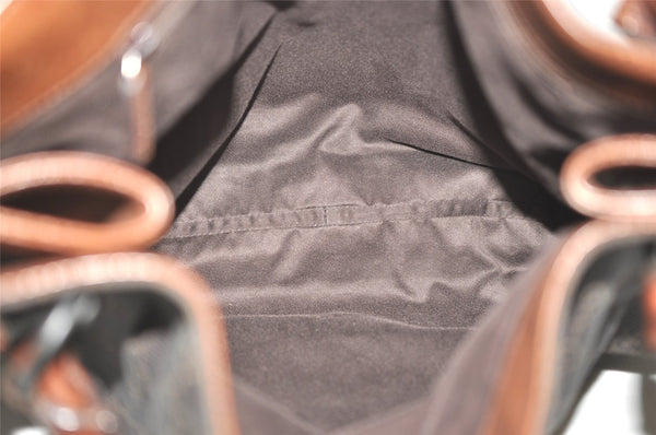 Authentic GUCCI Horsebit Shoulder Tote Bag GG Canvas Leather 101346 Brown 7975J