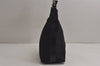 Authentic GUCCI Vintage Shoulder Hand Bag Purse Nylon Leather Black 7976J