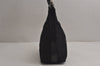 Authentic GUCCI Vintage Shoulder Hand Bag Purse Nylon Leather Black 7976J
