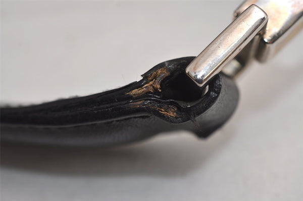 Authentic GUCCI Vintage Shoulder Hand Bag Purse Nylon Leather Black 7976J