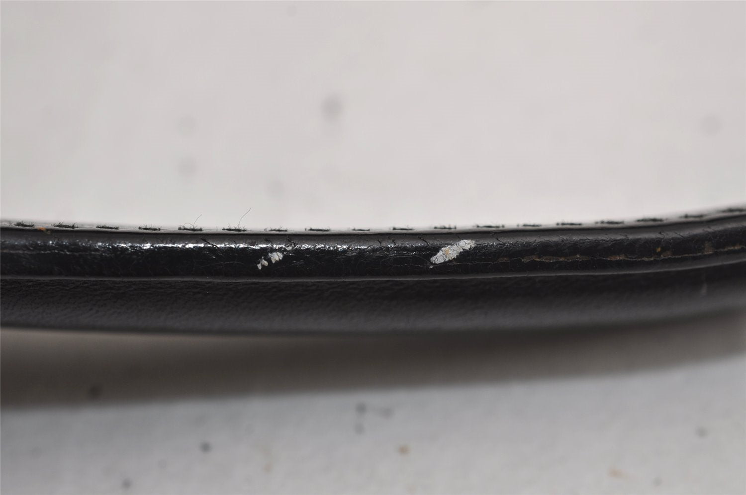 Authentic GUCCI Vintage Shoulder Hand Bag Purse Nylon Leather Black 7976J