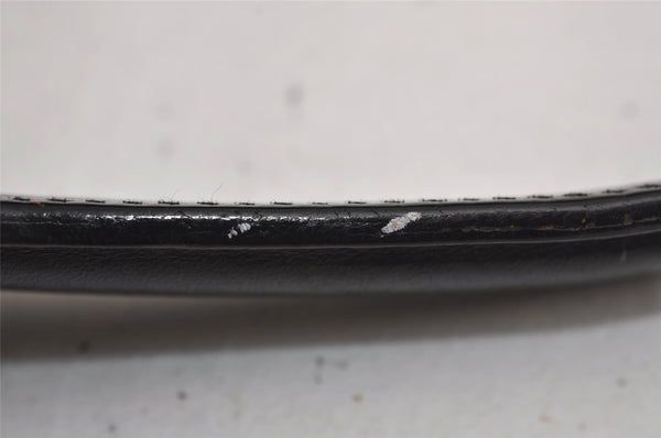 Authentic GUCCI Vintage Shoulder Hand Bag Purse Nylon Leather Black 7976J