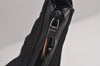Authentic GUCCI Vintage Shoulder Hand Bag Purse Nylon Leather Black 7976J