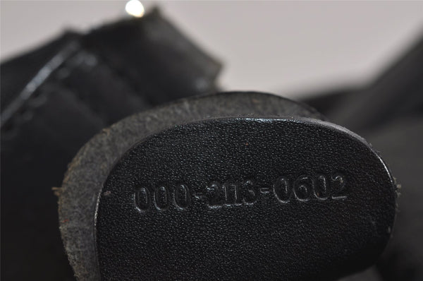 Authentic GUCCI Vintage Shoulder Hand Bag Purse Nylon Leather Black 7976J