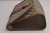 Authentic GUCCI Web Sherry Line Clutch Hand Bag Purse GG PVC Leather Brown 7977J