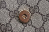 Authentic GUCCI Web Sherry Line Clutch Hand Bag Purse GG PVC Leather Brown 7977J
