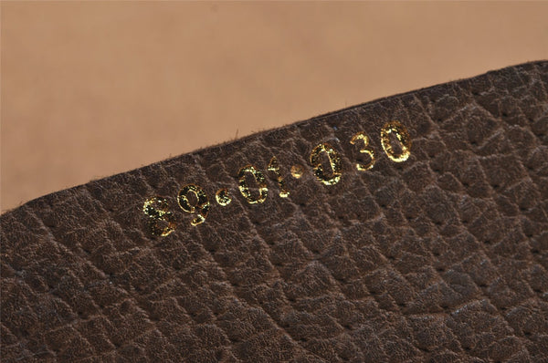 Authentic GUCCI Web Sherry Line Clutch Hand Bag Purse GG PVC Leather Brown 7977J