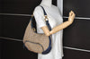 Authentic FENDI Vintage Zucchino Shoulder Bag Canvas Leather Navy Brown 7978I