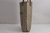 Authentic GUCCI Web Sherry Line Shoulder Tote Bag GG PVC Leather Brown 7978J