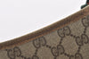 Authentic GUCCI Web Sherry Line Shoulder Tote Bag GG PVC Leather Brown 7978J