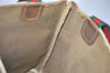 Authentic GUCCI Web Sherry Line Shoulder Tote Bag GG PVC Leather Brown 7978J