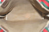Authentic GUCCI Web Sherry Line Shoulder Tote Bag GG PVC Leather Brown 7978J