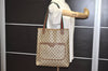 Authentic GUCCI Web Sherry Line Shoulder Tote Bag GG PVC Leather Brown 7978J