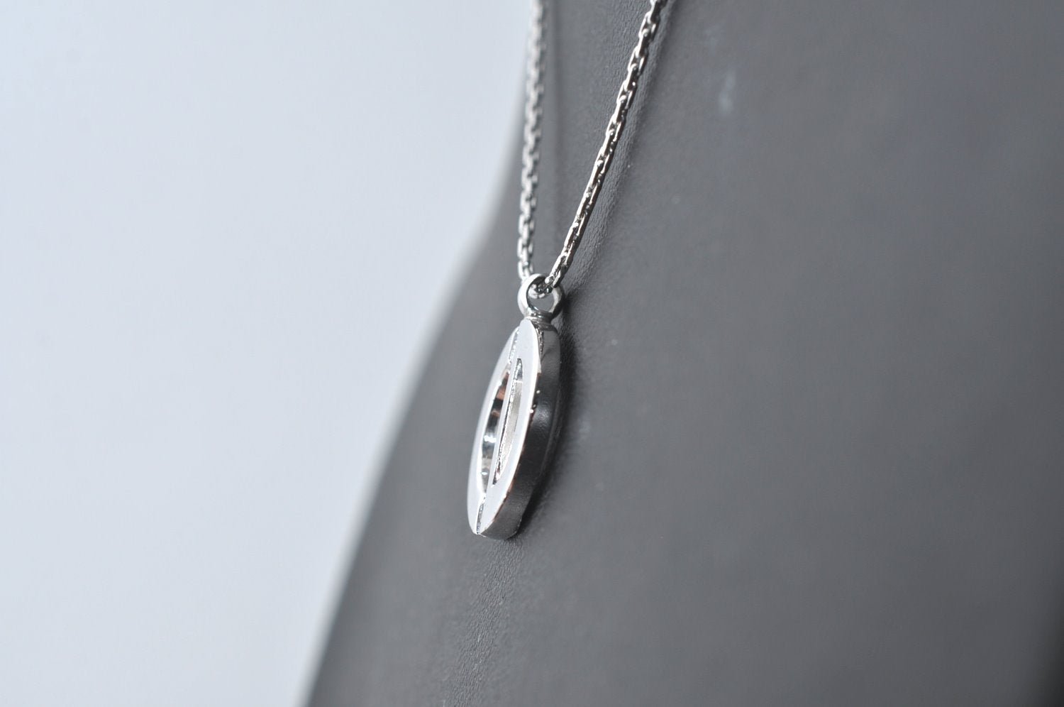 Authentic Christian Dior Silver Tone Chain Necklace CD 7978M