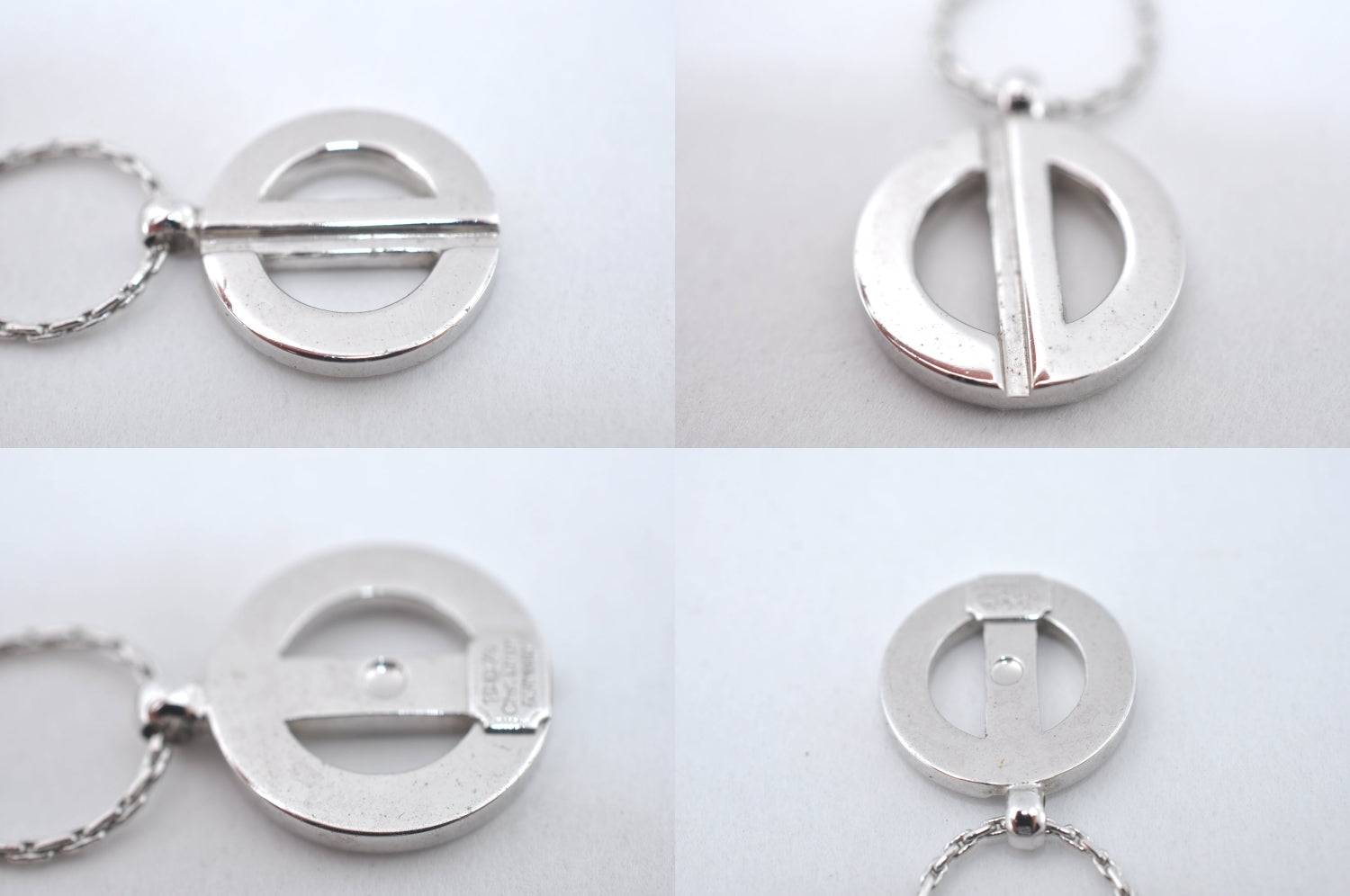 Authentic Christian Dior Silver Tone Chain Necklace CD 7978M