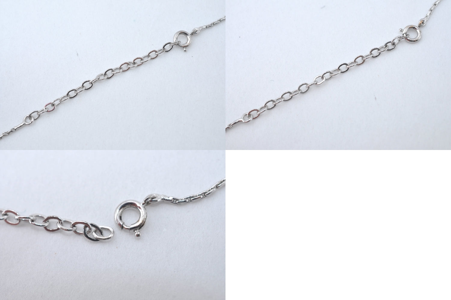 Authentic Christian Dior Silver Tone Chain Necklace CD 7978M