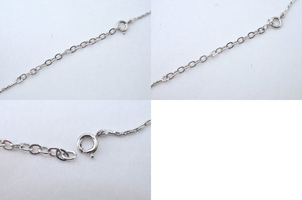 Authentic Christian Dior Silver Tone Chain Necklace CD 7978M