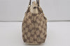 Authentic GUCCI Abbey Hand Tote Bag Purse GG Canvas Leather 141471 Brown 7979I