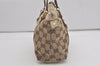 Authentic GUCCI Abbey Hand Tote Bag Purse GG Canvas Leather 141471 Brown 7979I
