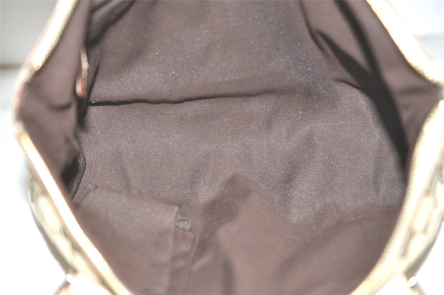 Authentic GUCCI Abbey Hand Tote Bag Purse GG Canvas Leather 141471 Brown 7979I