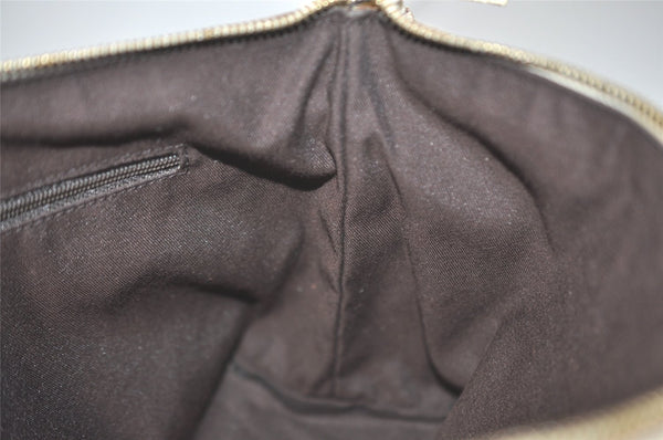 Authentic GUCCI Abbey Hand Tote Bag Purse GG Canvas Leather 141471 Brown 7979I