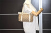 Authentic GUCCI Abbey Hand Tote Bag Purse GG Canvas Leather 141471 Brown 7979I