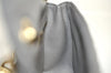 Authentic Salvatore Ferragamo Gancini Leather Chain Shoulder Bag Gray 7980I