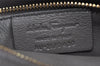 Authentic Salvatore Ferragamo Gancini Leather Chain Shoulder Bag Gray 7980I