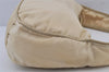 Authentic PRADA Vintage Nylon Tessuto Shoulder Hand Bag Purse Beige White 7980J