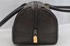 Authentic GUCCI Vintage Hand Boston Bag Purse Leather Brown 7981I