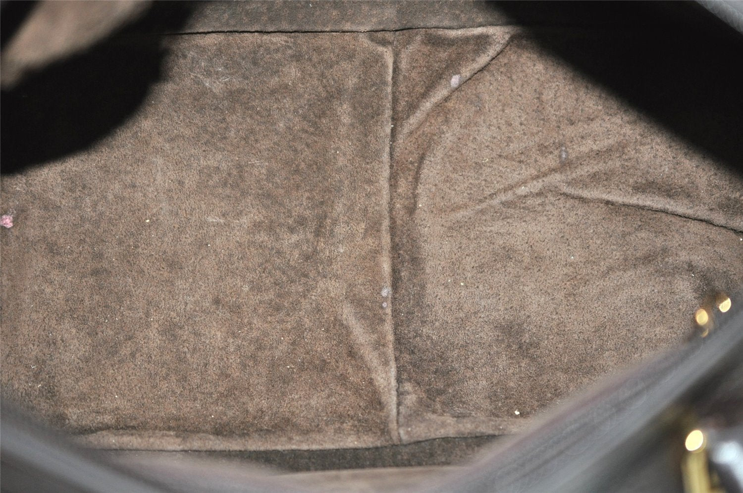 Authentic GUCCI Vintage Hand Boston Bag Purse Leather Brown 7981I