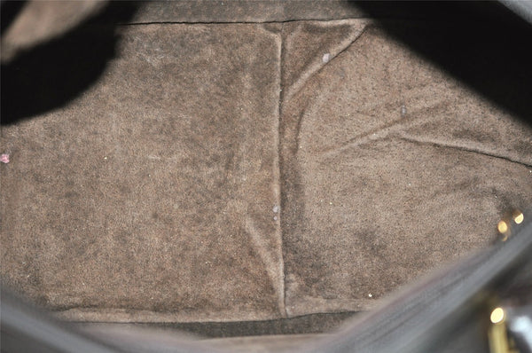 Authentic GUCCI Vintage Hand Boston Bag Purse Leather Brown 7981I