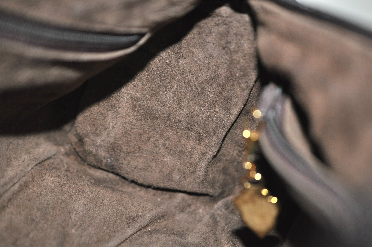 Authentic GUCCI Vintage Hand Boston Bag Purse Leather Brown 7981I