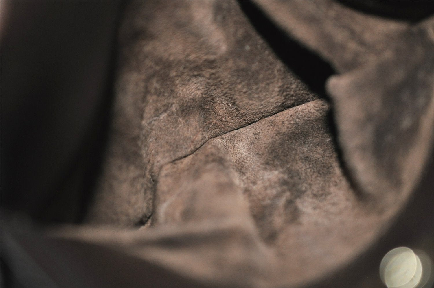 Authentic GUCCI Vintage Hand Boston Bag Purse Leather Brown 7981I