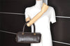 Authentic GUCCI Vintage Hand Boston Bag Purse Leather Brown 7981I
