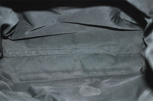 Authentic PRADA Vintage Nylon Tessuto Plastic Tote Hand Bag Purse Black 7981J