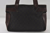 Authentic GUCCI Vintage Shoulder Tote Bag GG Canvas Leather 73983 Brown 7982I