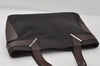 Authentic GUCCI Vintage Shoulder Tote Bag GG Canvas Leather 73983 Brown 7982I