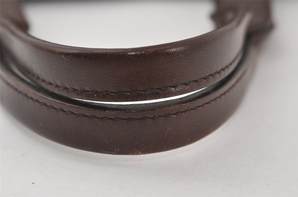 Authentic GUCCI Vintage Shoulder Tote Bag GG Canvas Leather 73983 Brown 7982I