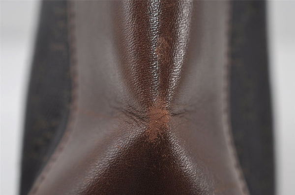 Authentic GUCCI Vintage Shoulder Tote Bag GG Canvas Leather 73983 Brown 7982I