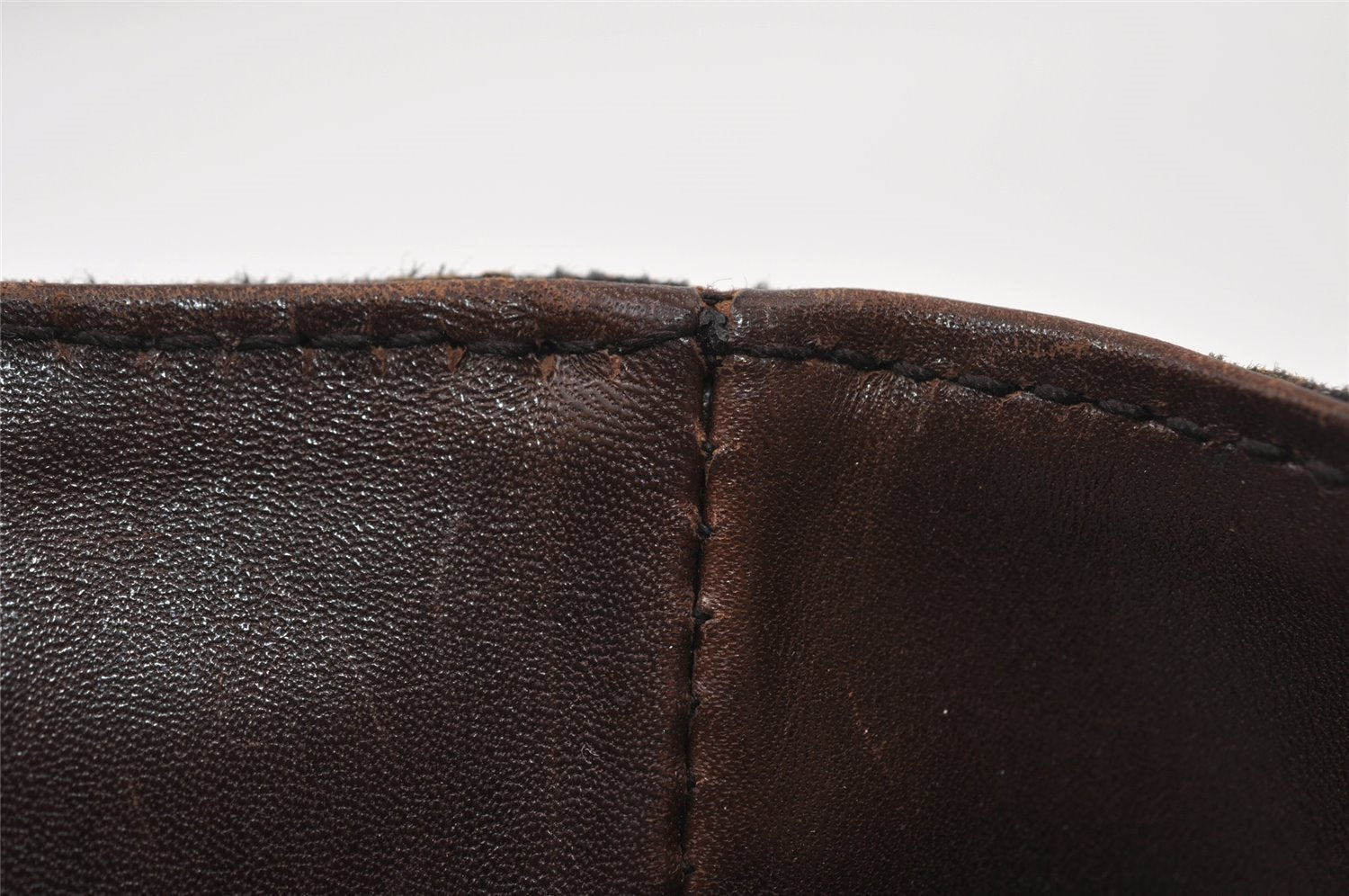 Authentic GUCCI Vintage Shoulder Tote Bag GG Canvas Leather 73983 Brown 7982I