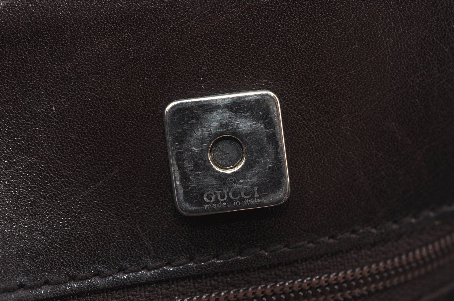 Authentic GUCCI Vintage Shoulder Tote Bag GG Canvas Leather 73983 Brown 7982I