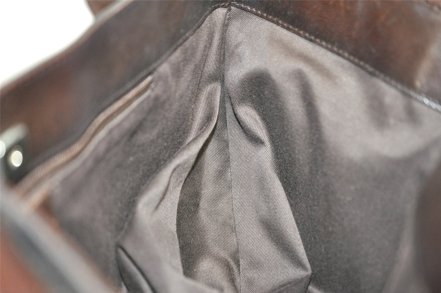 Authentic GUCCI Vintage Shoulder Tote Bag GG Canvas Leather 73983 Brown 7982I