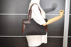 Authentic GUCCI Vintage Shoulder Tote Bag GG Canvas Leather 73983 Brown 7982I
