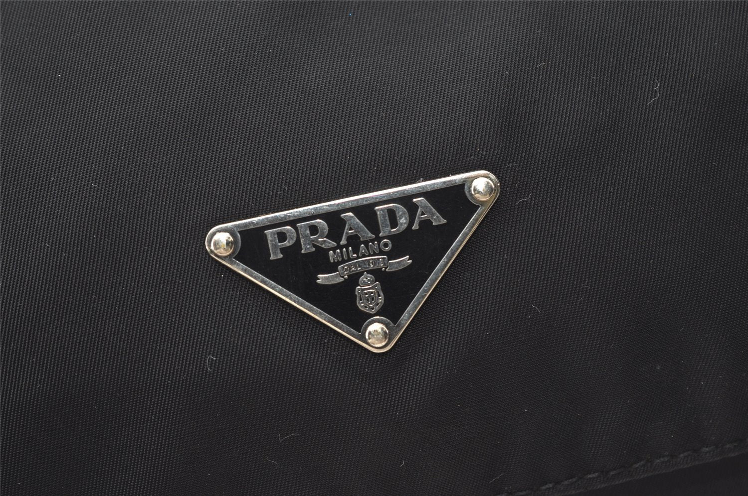 Authentic PRADA Nylon Tessuto Leather Shoulder Cross Body Bag Purse Black 7982J