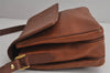 Authentic Burberrys Vintage Leather Shoulder Cross Body Bag Purse Brown 7985J